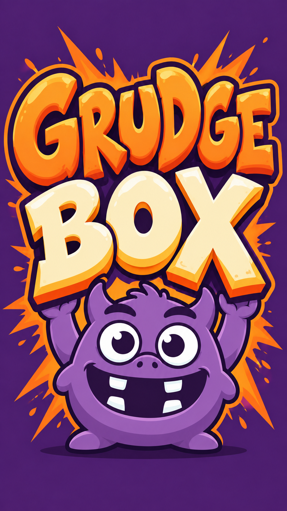 Grudge Box logo with the purple Gremlin holding up the title